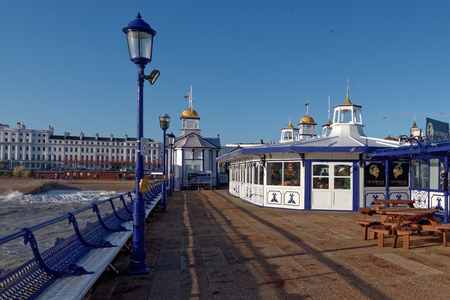 EASTBOURNE, EAST SUSSEX/UK - JANUARY 7 : View of Eastbourne Pier in East Sussex on January 7, 2018のeditorial素材