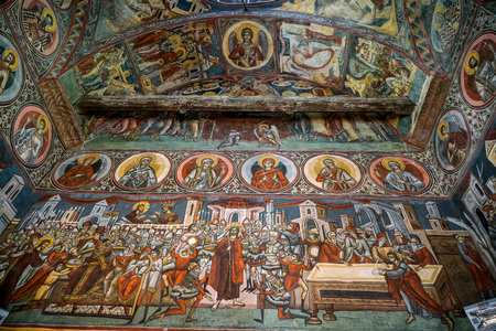 MOLDOVITA, MOLDOVIA/ROMANIA - SEPTEMBER 18 : Interior view of the Monastery in Moldovita in Moldovia...