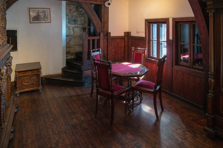 BRAN, TRANSYLVANIA/ROMANIA - SEPTEMBER 20 : Interior view of Dracula's Castle in Bran Transylvania Romania on September 20, 2018のeditorial素材