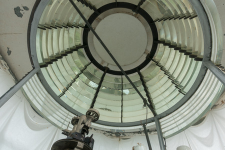 SULINA, DANUBE DELTA/ROMANIA - SEPTEMBER 23 : View of the lenses in the old lighthouse in Sulina Danube Delta Romania on September 23, 2018のeditorial素材