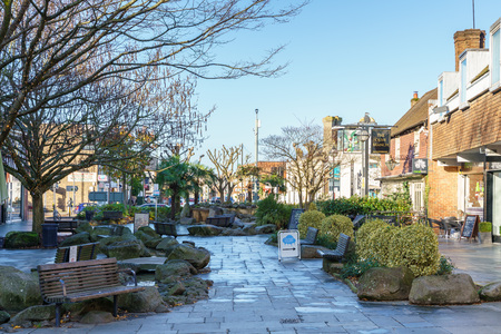 HORSHAM WEST SUSSEX/UK - NOVEMBER 30 : View of the town centre in Horsham West Sussex on  November...