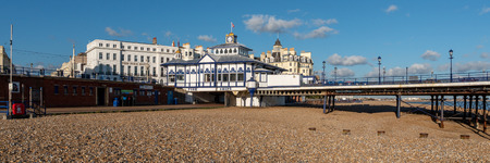 EASTBOURNE, EAST SUSSEX/UK - JANUARY 28 : View of Eastbourne Pier in East Sussex on January 28, 2019のeditorial素材