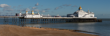 EASTBOURNE, EAST SUSSEX/UK - JANUARY 28 : View of Eastbourne Pier in East Sussex on January 28, 2019のeditorial素材
