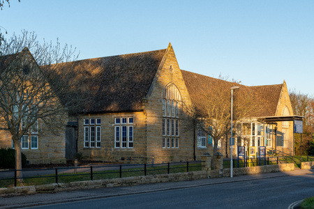EAST GRINSTEAD, WEST SUSSEX/UK - JANUARY 15  : Evening sunlight on Chequer Mead in East Grinstead on...