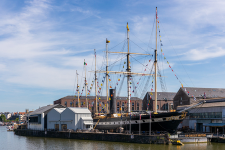 BRISTOL, UK - MAY 13 : View of the SS Great Britain in dry dock in Bristol on May 13, 2019のeditorial素材