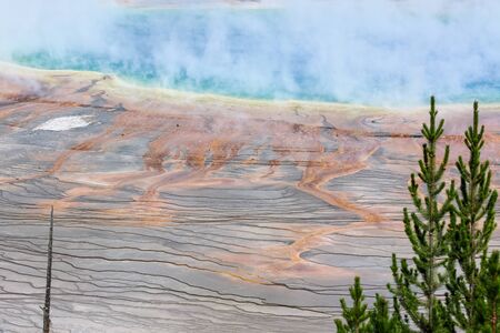 View of the Grand Prismatic Spring in Yellowstone