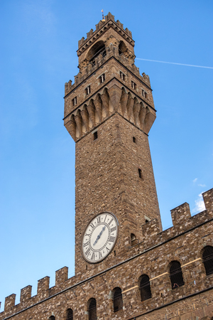 FLORENCE, TUSCANY/ITALY - OCTOBER 19 : View of Vecchio Palace  in Florence on October 19, 2019のeditorial素材