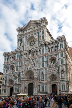 FLORENCE, TUSCANY/ITALY - OCTOBER 19 : View of Saint Mary cathedral in Florence on October 19, 2019のeditorial素材