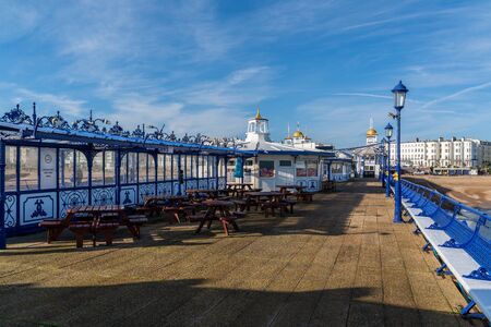 EASTBOURNE, EAST SUSSEX/UK - JANUARY 18 : View of Eastbourne Pier in East Sussex on January 18, 2020のeditorial素材