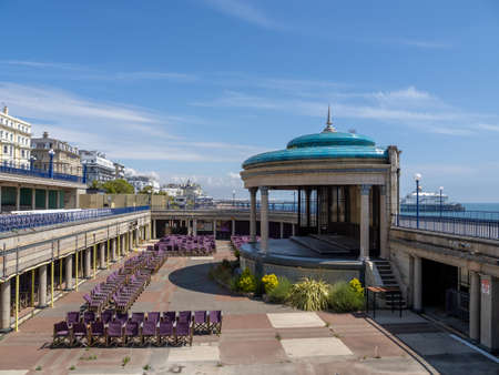 EASTBOURNE, EAST SUSSEX/UK - JUNE 16 : View of the Bandstand in Eastbourne on June 16, 2020. One unidentified personのeditorial素材