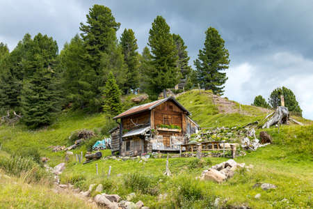 TONDICO, TRENTINO/ITALY - AUGUST 11 : Refuge in the Natural Park of Paneveggio Pale di San Martino in Tonadico, Trentino, Italy on August 11, 2020のeditorial素材