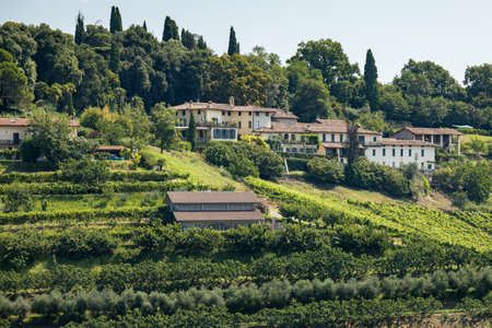 TORRE DE ROVERI, LOMBARDY/ITALY - AUGUST 13 : View of the countryside at Torre de' Roveri, Lombardy, Italy on August 13, 2020のeditorial素材