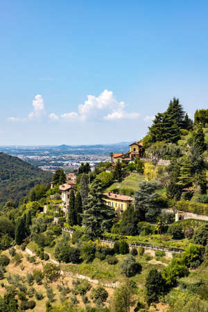 BERGAMO, LOMBARDY/ITALY - AUGUST 14 : View from Citta Alta in Bergamo on August 14, 2020のeditorial素材