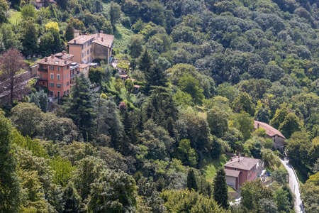 BERGAMO, LOMBARDY/ITALY - AUGUST 14 : View from Citta Alta in Bergamo on August 14, 2020のeditorial素材