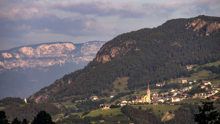 FIE ALLO SCILIAR, SOUTH TYROL/ITALY - AUGUST 8 : View of the countryside from Fie allo Sciliar,...