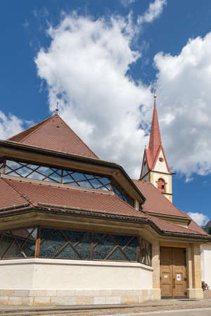 SELVA, SOUTH TYROL/ITALY - AUGUST 8 :  St Maryâs Parish Church in Selva, South Tyrol, Italy on August 8, 2020のeditorial素材