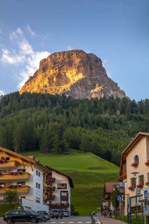 COLFOSCO, SOUTH TYROL/ITALY - AUGUST 8 :   View of buildings in Colfosco, South Tyrol, Italy on August 8, 2020のeditorial素材