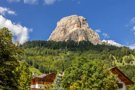 COLFOSCO, SOUTH TYROL/ITALY - AUGUST 8 :   View of a building in Colfosco, South Tyrol, Italy on August 8, 2020のeditorial素材