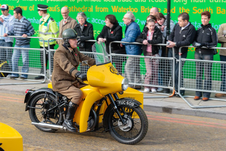 LONDON/UK - NOVEMBER 12 : Old AA motorcycle at the Lord Mayor's Show in London on November 12, 2005....