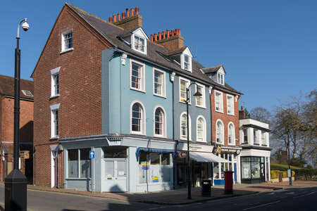 EAST GRINSTEAD, WEST SUSSEX, UK - MARCH 1 : Shops closed because of the lockdown due to coronavirus...
