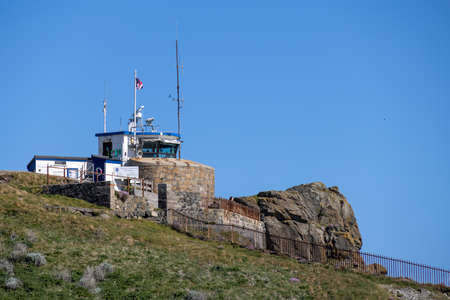ST IVES, CORNWALL, UK - MAY 13 : View of the St Ives Watch Station, National Coastwatch Institution...