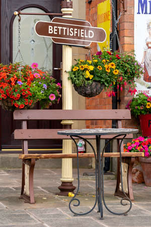 BETTISFIELD, CLWYD, WALES - JULY 10 : View of the old railway station in Bettisfield, Clwyd, Wales...