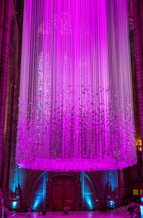 LIVERPOOL, UK - JULY 14 : Interior of Liverpool Metropolitan Cathedral, Liverpool, Merseyside,...