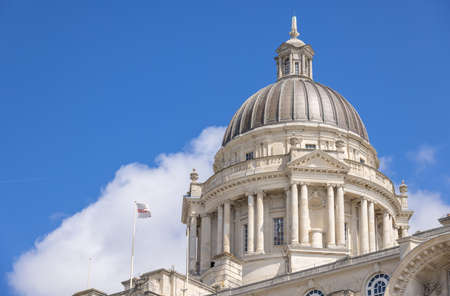 LIVERPOOL, UK - JULY 14 : Port of Liverpool Building, Mann Island, Liverpool, England on July 14, 2021.のeditorial素材