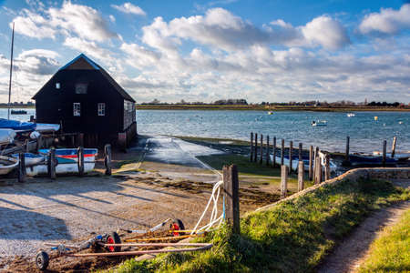 BOSHAM, WEST SUSSEX, UK - DECEMBER 5 : View of the boat house in Bosham on December 5, 2008のeditorial素材