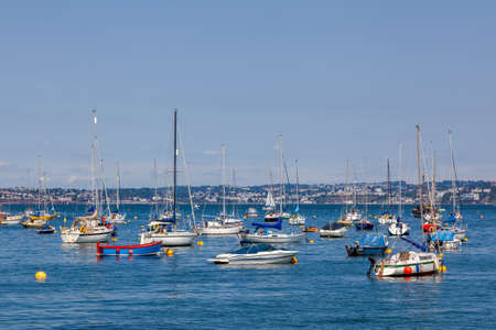 BRIXHAM, DEVON, UK - JULY 28 : View of boats in Brixham, Devon on July 28, 2012のeditorial素材