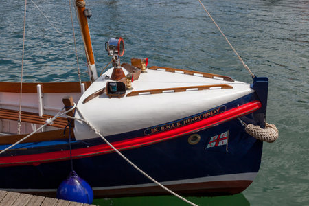 DARTMOUTH, DEVON, UK - JULY 29 : View of Ex RNLB Henry Finlay lifeboat on the River Dart in Dartmouth, Devon on July 29, 2012のeditorial素材