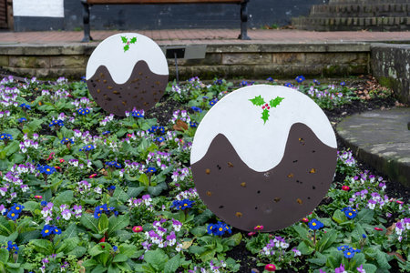 EAST GRINSTEAD,  WEST SUSSEX, UK - DECEMBER 9: Christmas decoratons in East Grinstead, West Sussex on December 9, 2021のeditorial素材