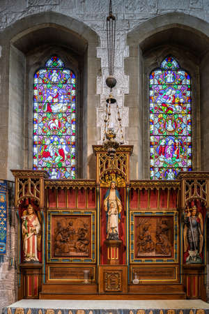EAST GRINSTEAD, WEST SUSSEX, UK - MARCH 28: Interior view of St Swithuns Church in East Grinstead...
