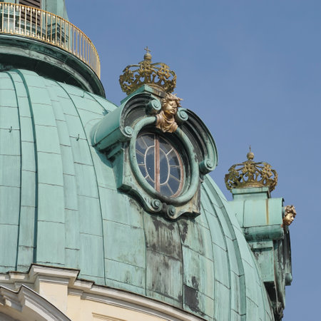 Berlin, Germany - September 15, 2014 : Close up part of the Charlottenburg Palace in Berlin on September 15, 2014のeditorial素材