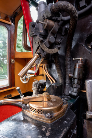 East Grinstead, West Sussex, UK - July 13 2022 : Interior view of locomotive 80151 in East Grinstead on July 13, 2022のeditorial素材