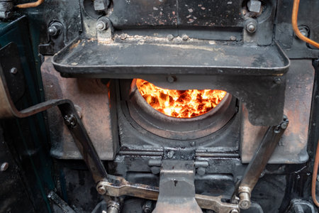 East Grinstead, West Sussex, UK - July 13 2022 : Interior view of locomotive 80151 in East Grinstead on July 13, 2022のeditorial素材