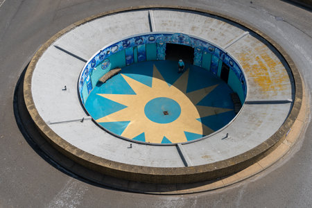 SCARBOROUGH,  NORTH YORKSHIRE, UK - JULY 18: View of the underpass in Scarborough, North Yorkshire on July 18, 2022. Unidentified personのeditorial素材