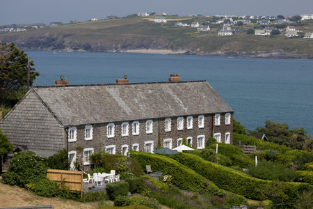 Hawkers Cove, Cornwall, UK - June 15.  View down to Hawkers Cove in Cornwall on June 15, 2023のeditorial素材