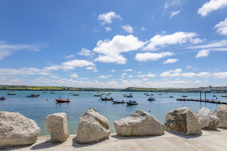 Rock, Cornwall, UK - June 12. View from the promenade at Rock, Cornwall on June 12, 2023のeditorial素材