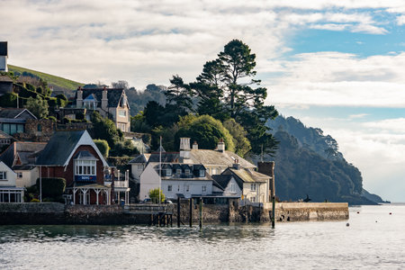 Kingswear, Devon, UK - January 14. View across the River Dart to Kingswear, Devon on January 14,...