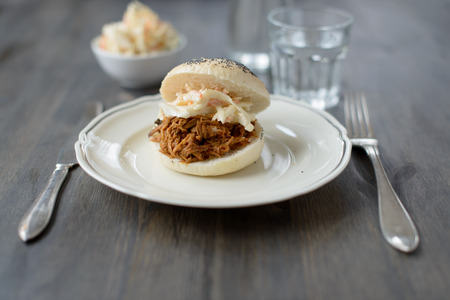 Pulled pork in a bun