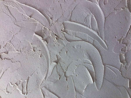 Textured plaster. White wall stucco texture. Plastered background.
