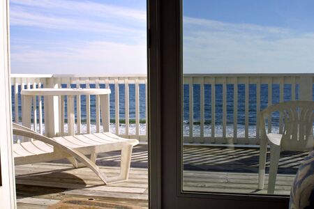 Beach house view.の写真素材