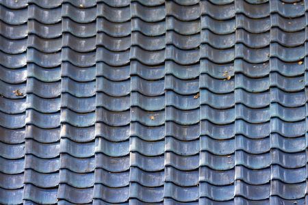 blue roofの写真素材