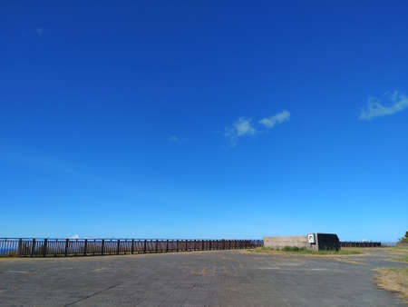 The view of hilltop with the blue sky