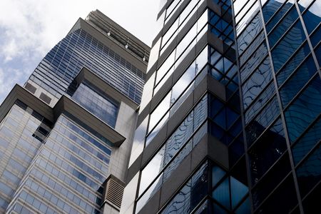 Office buildings rise into the sky in Singapore