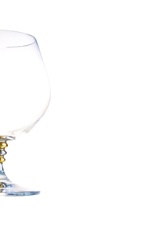 luxury cognac glass, isolated on white backgroundの写真素材