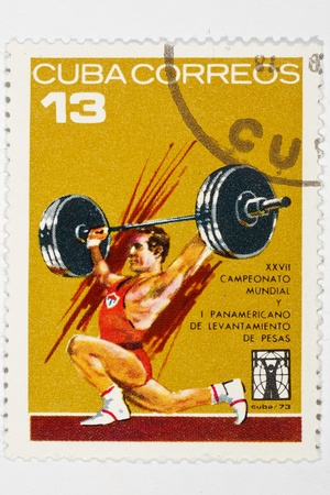 postage stamp dedicated to the championship of the bar Cuba 1973の写真素材