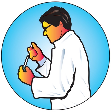 Chemist or laboratory technician, biologistのイラスト素材