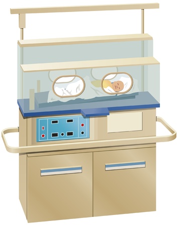 Baby incubatorのイラスト素材